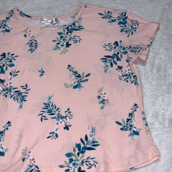 (3 for $10) floral pink tee - Picture 2 of 4